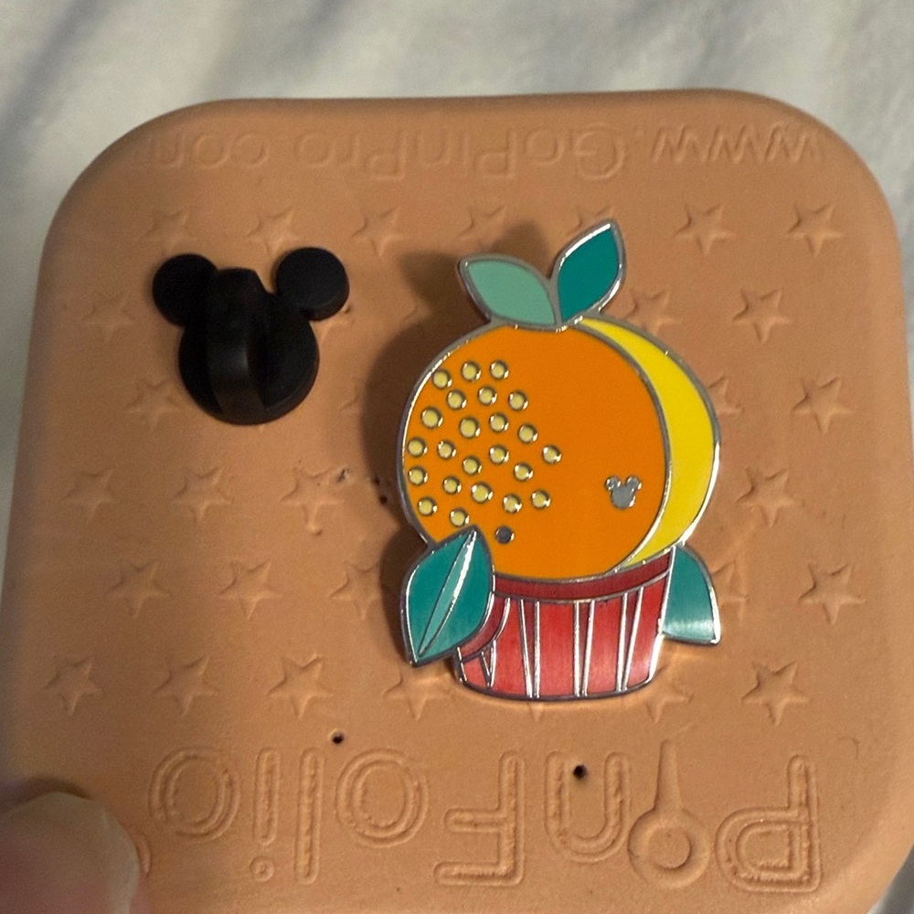 Disney Orange Cupcake Enamel Pin